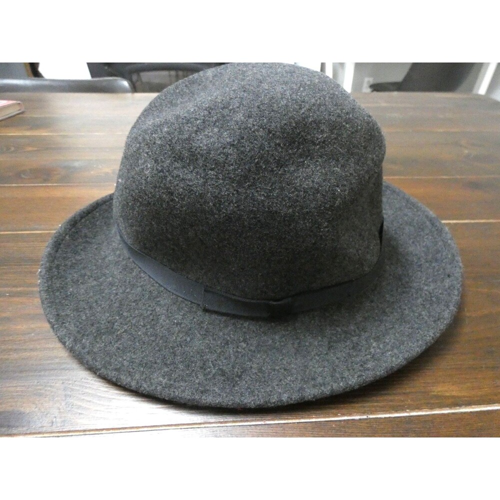 Pendleton Men's XL Gray 100% Virgin Wool Fedora Hat Crushable Grosgrain Trim USA